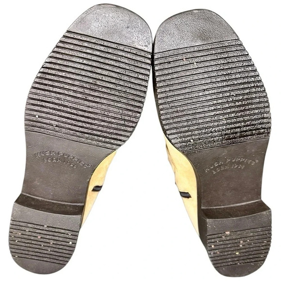 Hush Puppies Waterproof Suede-like Casual Square Toe Ankle Boots in Tan, size 8 - Picture 6 of 7